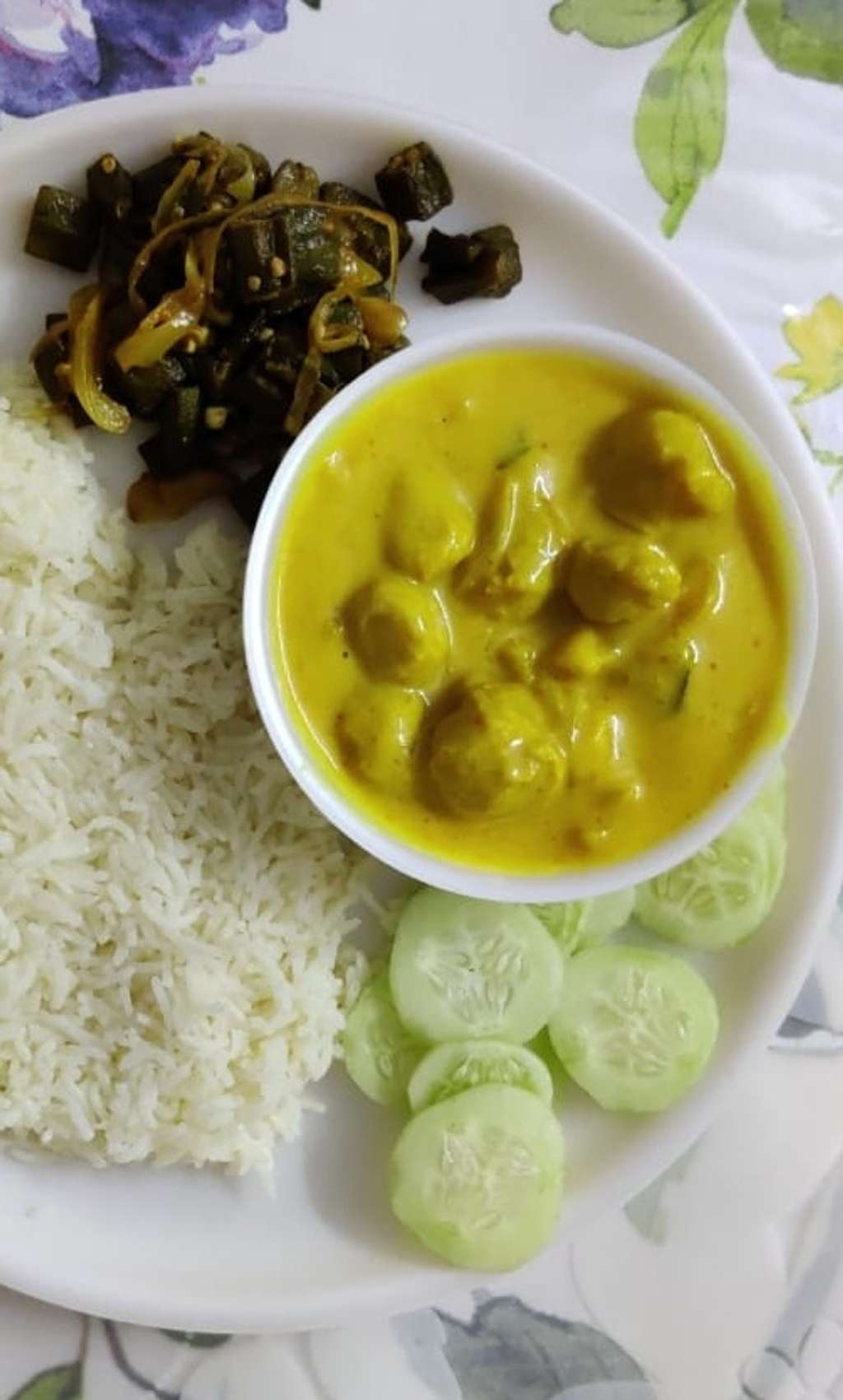 Punjabi kadhi with Soya
