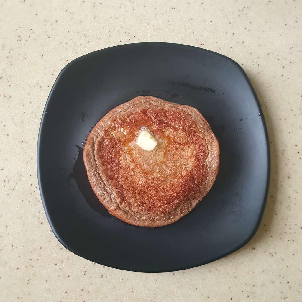 Protein filled chocolate whey pancake