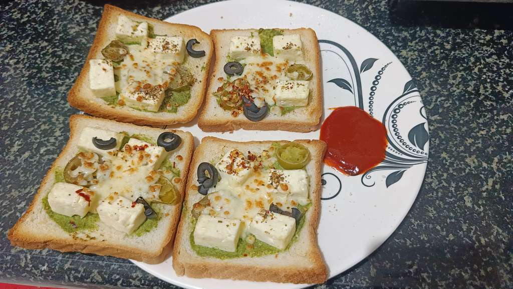 Paneer Cheese Toast Airfried
