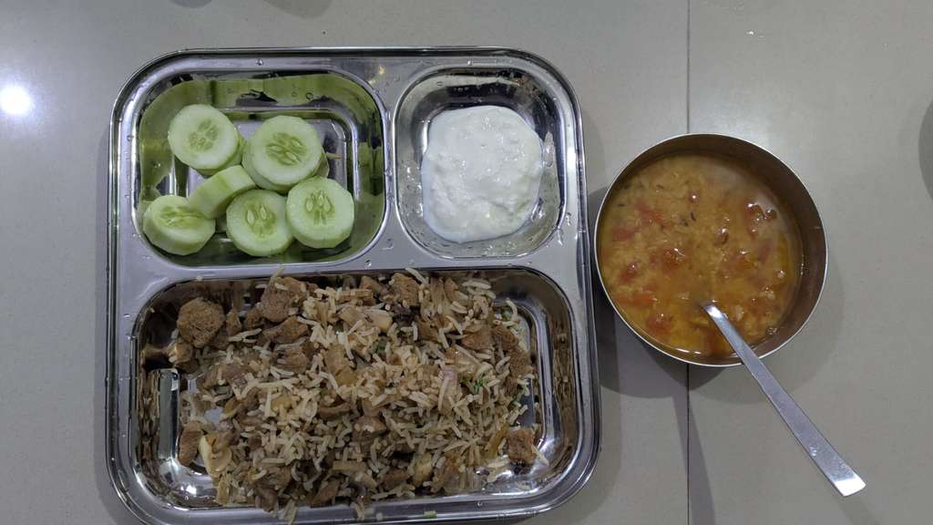 Mushroom and Soyachunk Rice