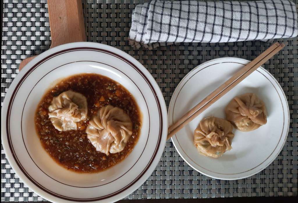 Paneer Bhurji  wheat Momos (2 pcs)