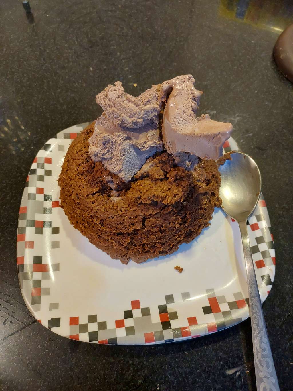 High Protein Brownie with ice-cream 