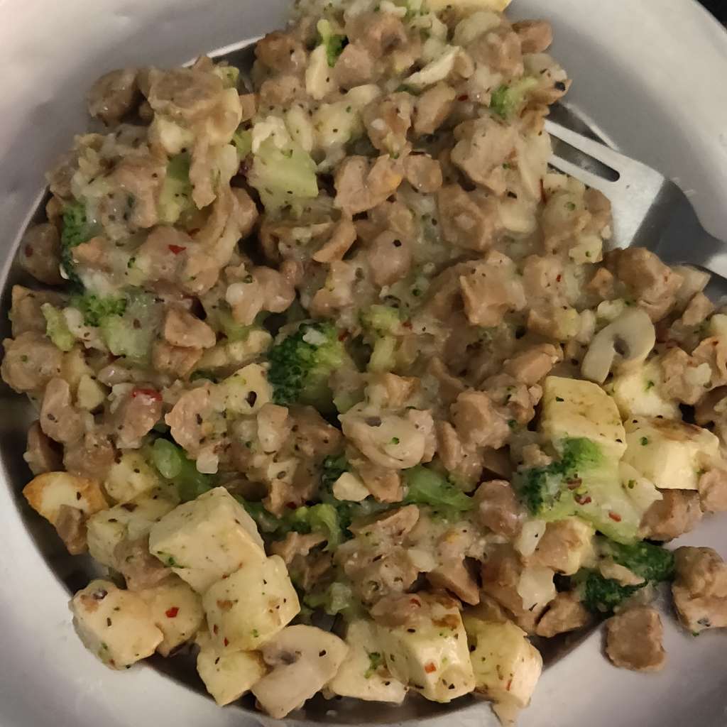 veggies in white sauces