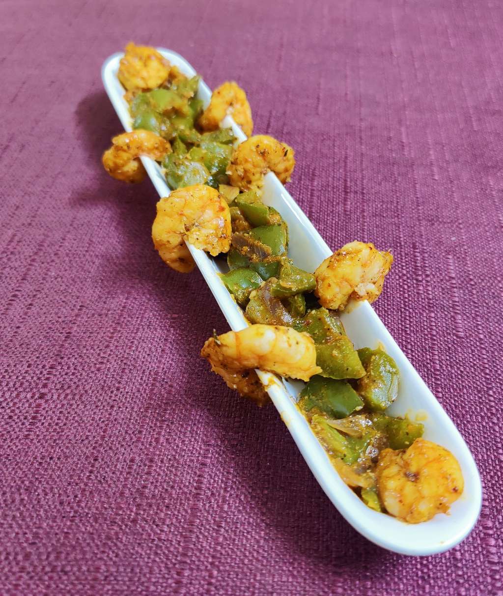 Prawns in homemade Schezwan sauce