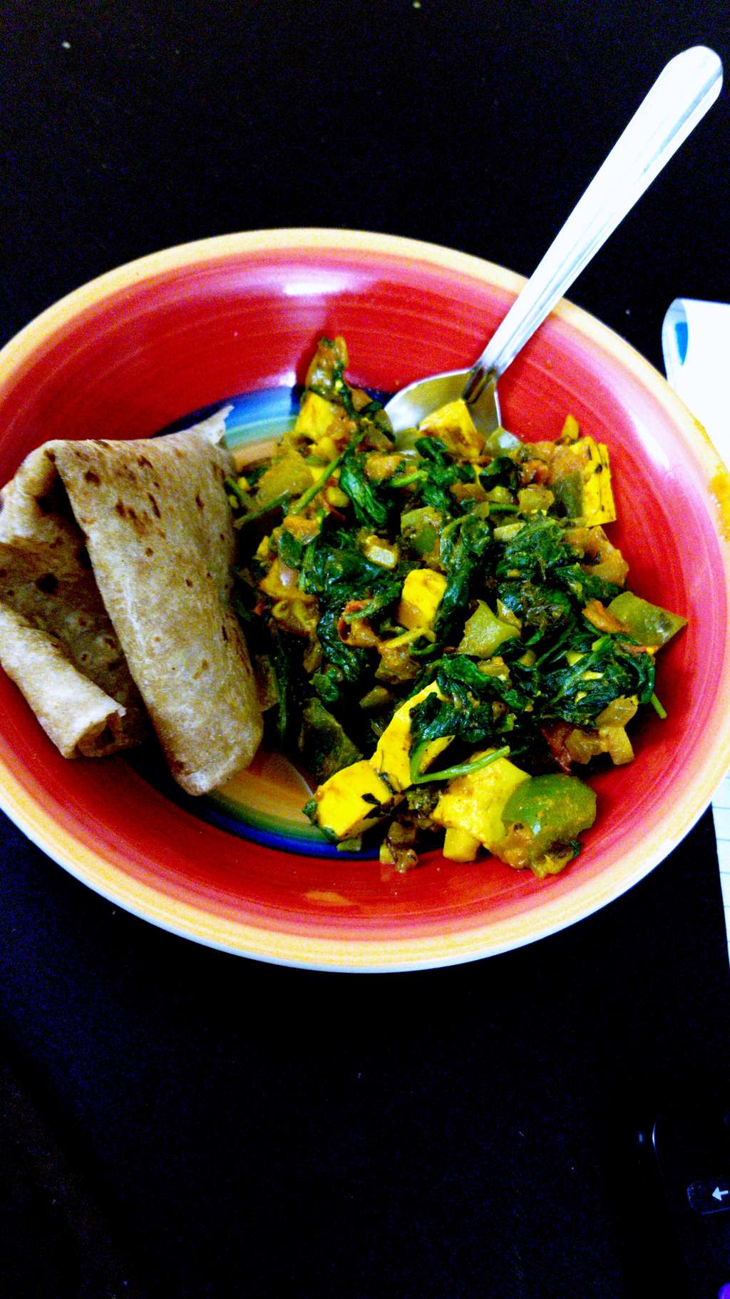 Quick Palak Paneer (no need to puree the spinach)