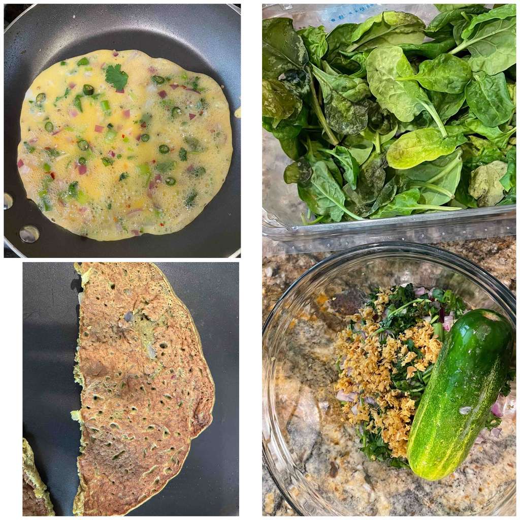 Sattu Spinach chila/ Pancake