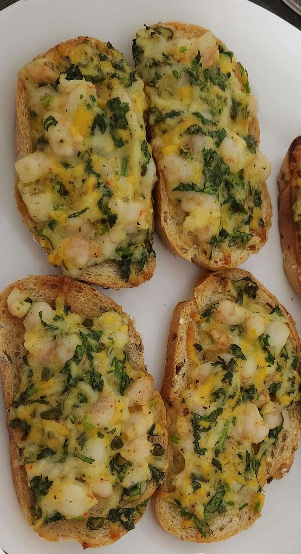 Chilli Cheese Prawns Toast