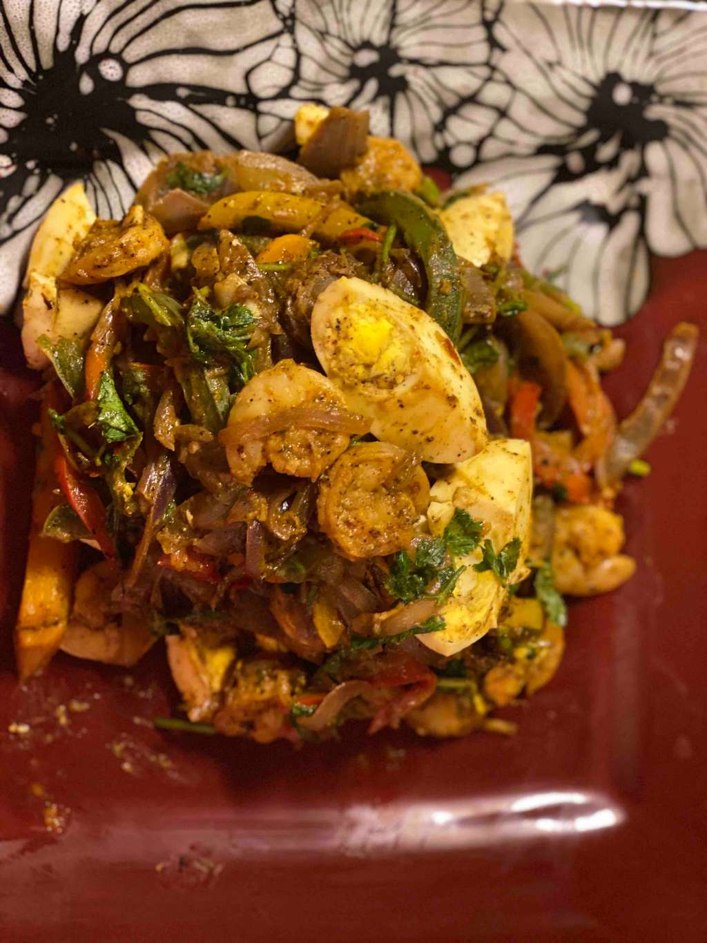 shrimp and Egg Fajitas