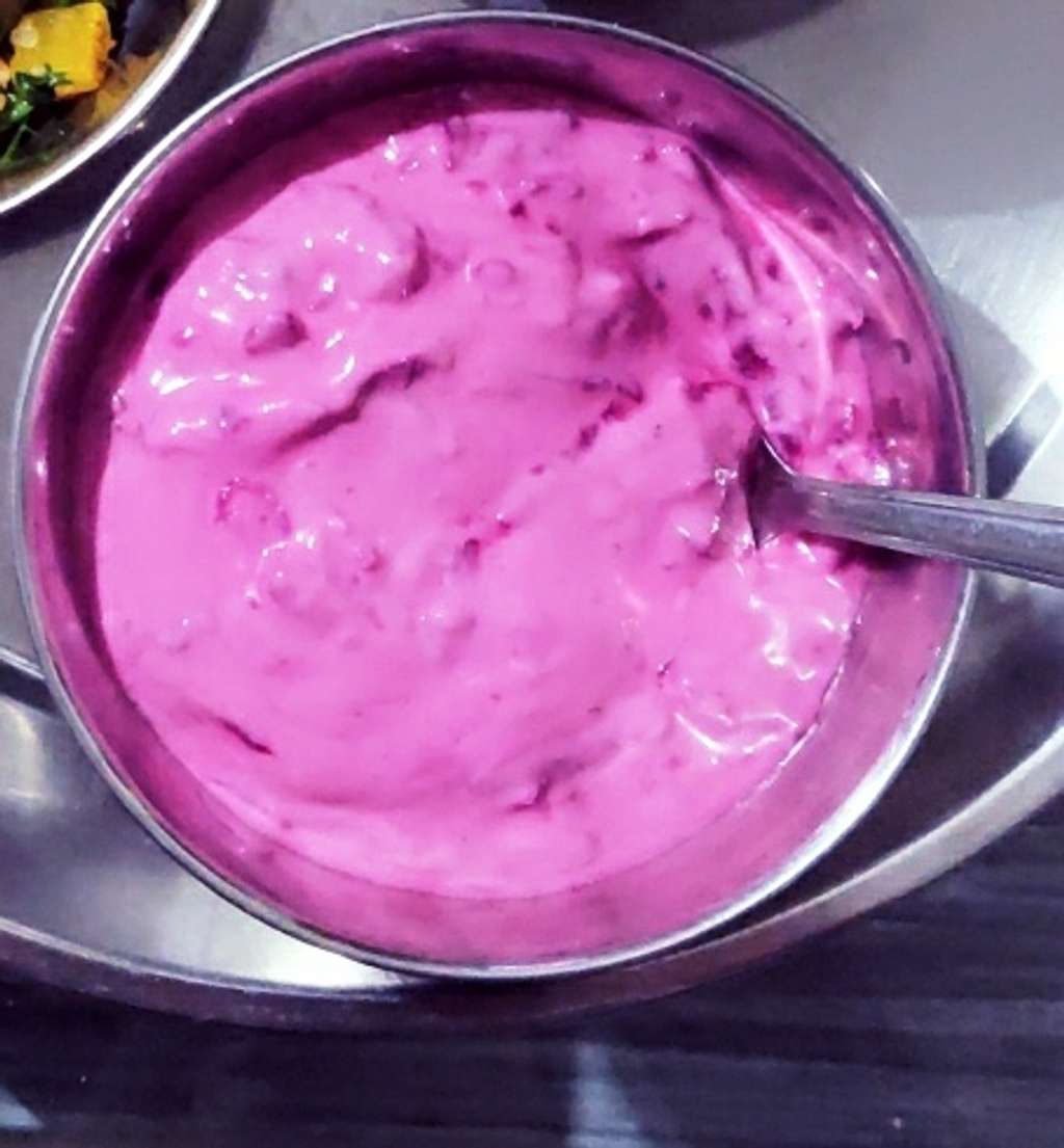 Beetroot raita