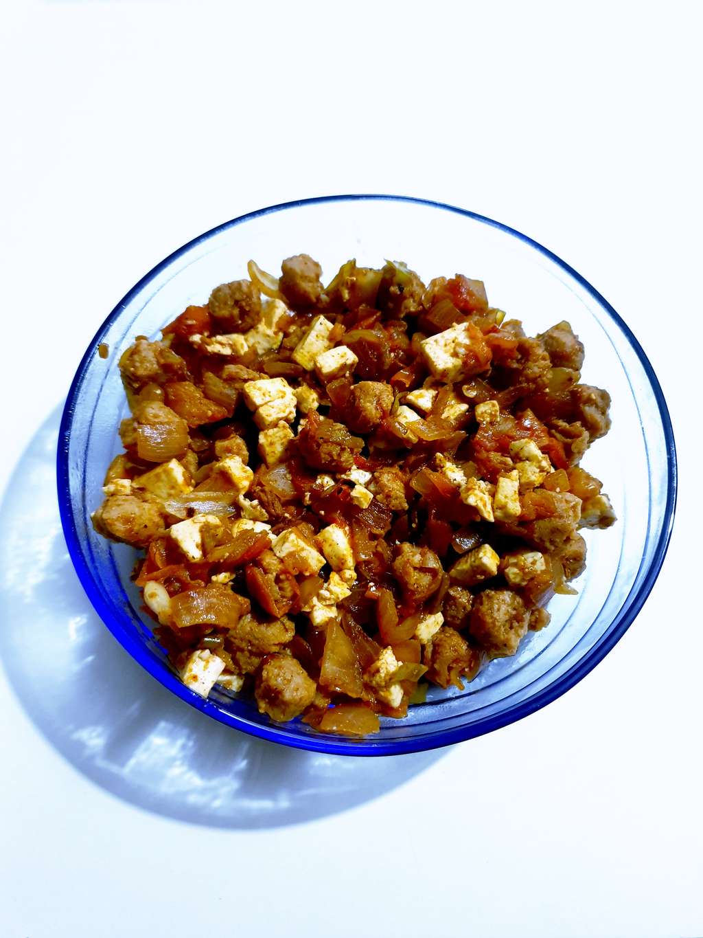 Tofu with a tinch of Indian taste (lots of protein)