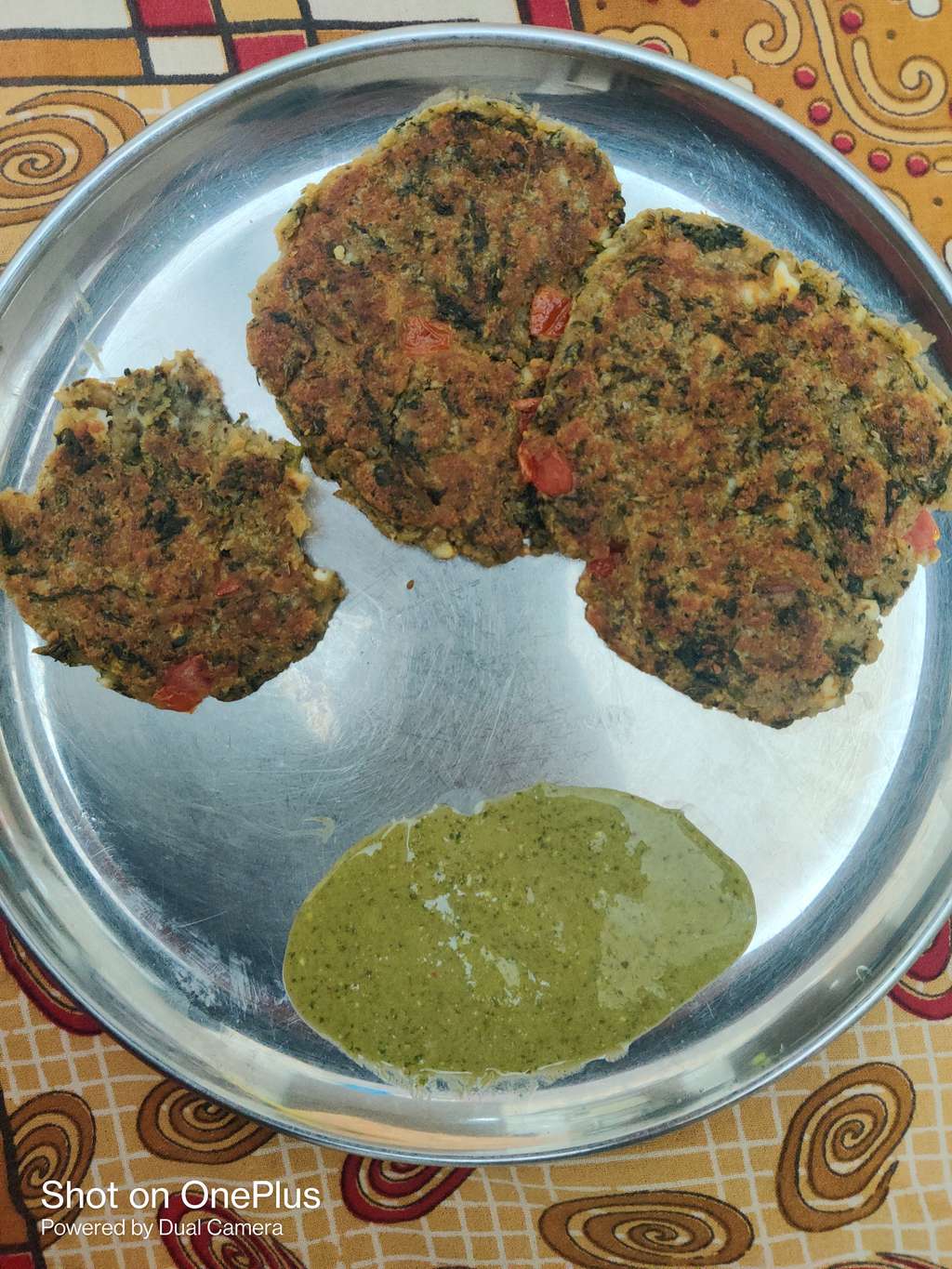Soya Spinach Paneer tikki
