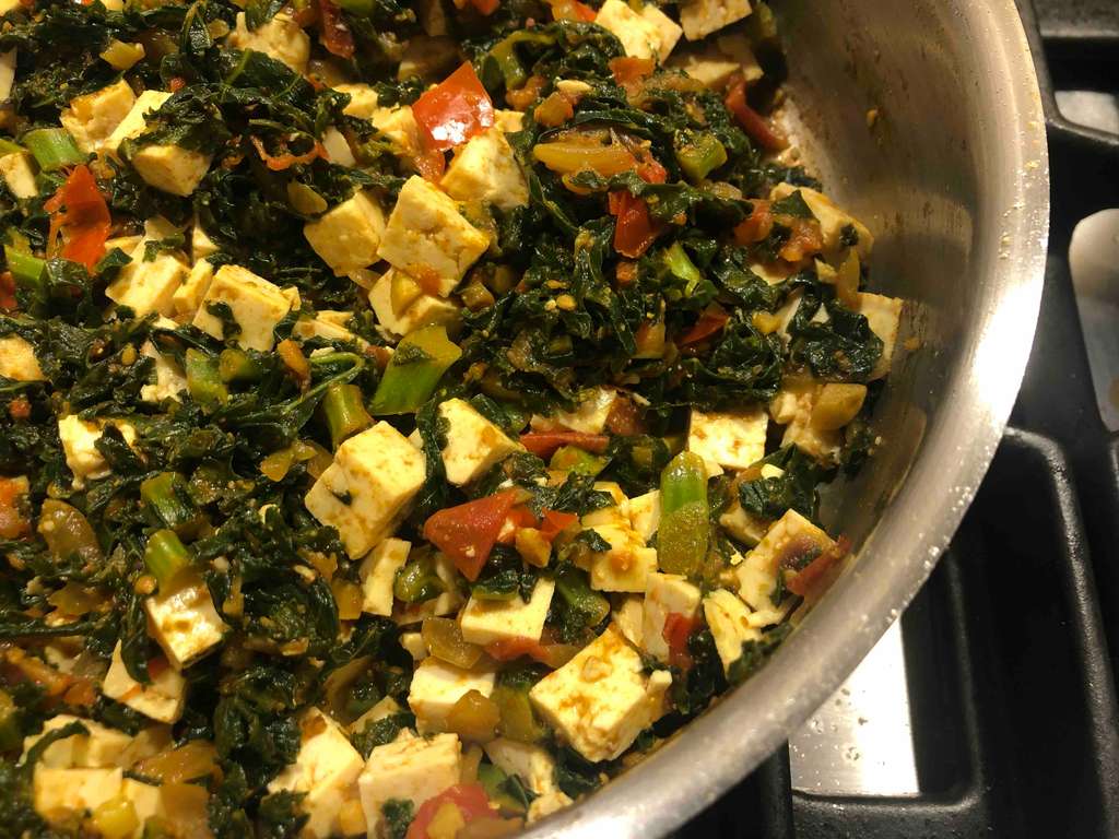Kale and Tofu sabzi (Serves 4)