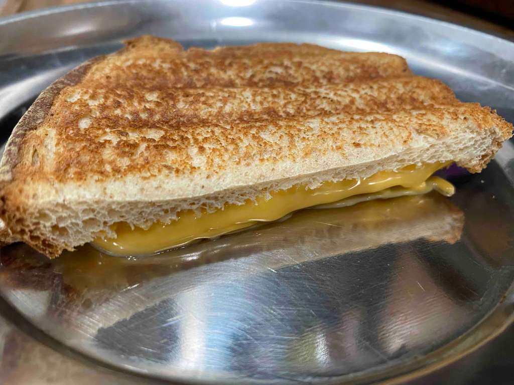 Grilled toaster cheese bread