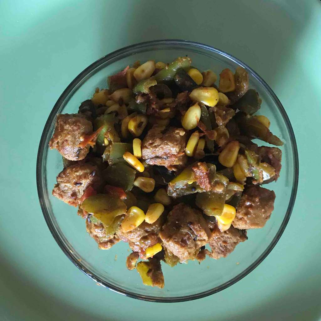 Soya corn & bell pepper masala