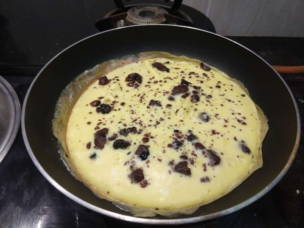 high protein dark chocolate pancake