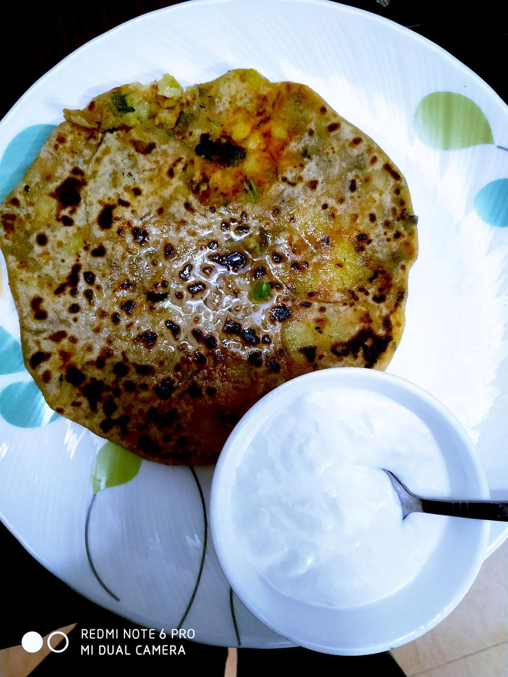 aloo parantha with curd