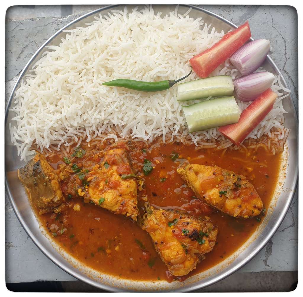 Fish (katla) Curry Rice