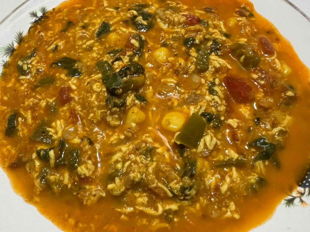 Paneer-lentil stew