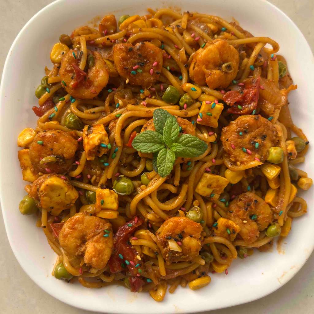 Chilly Prawns Noodles 