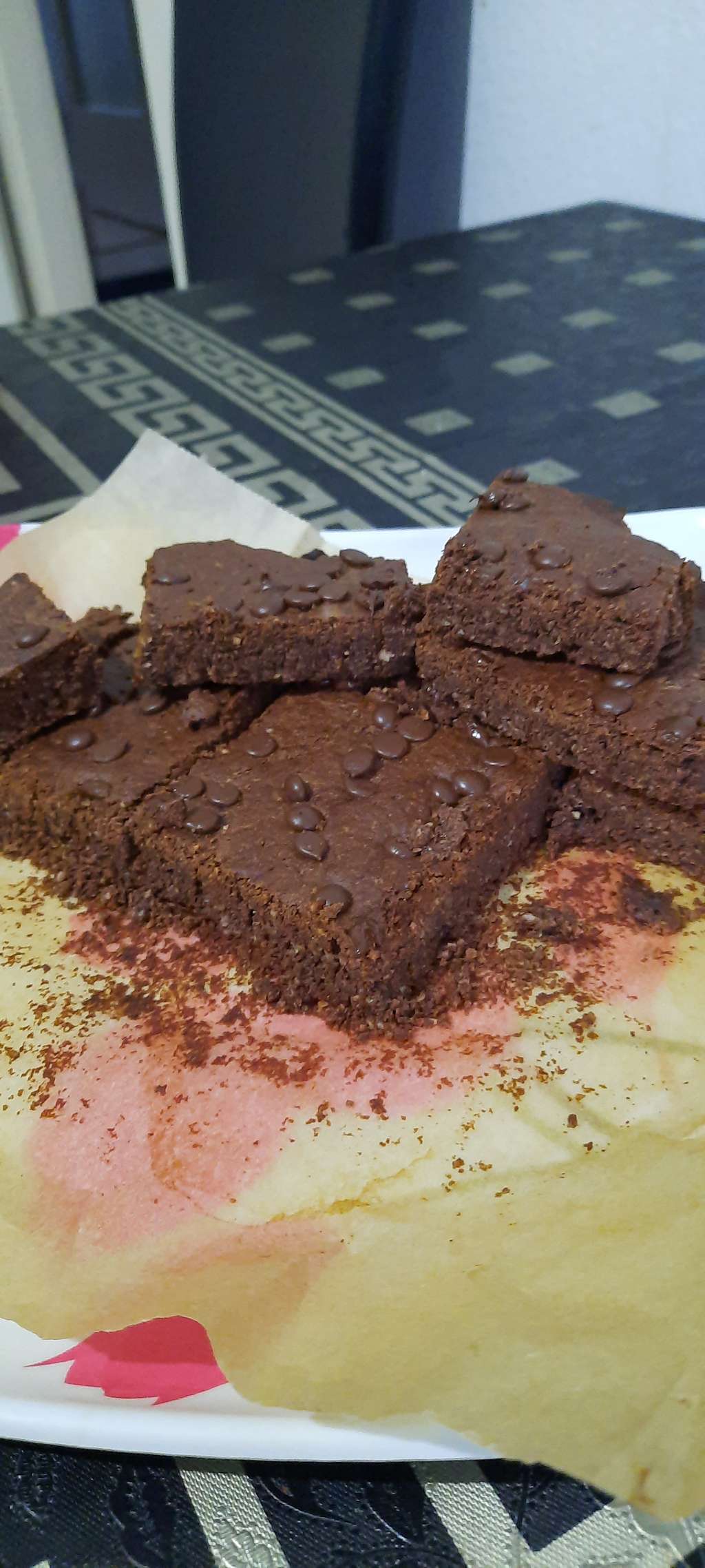 Brownies with oats 