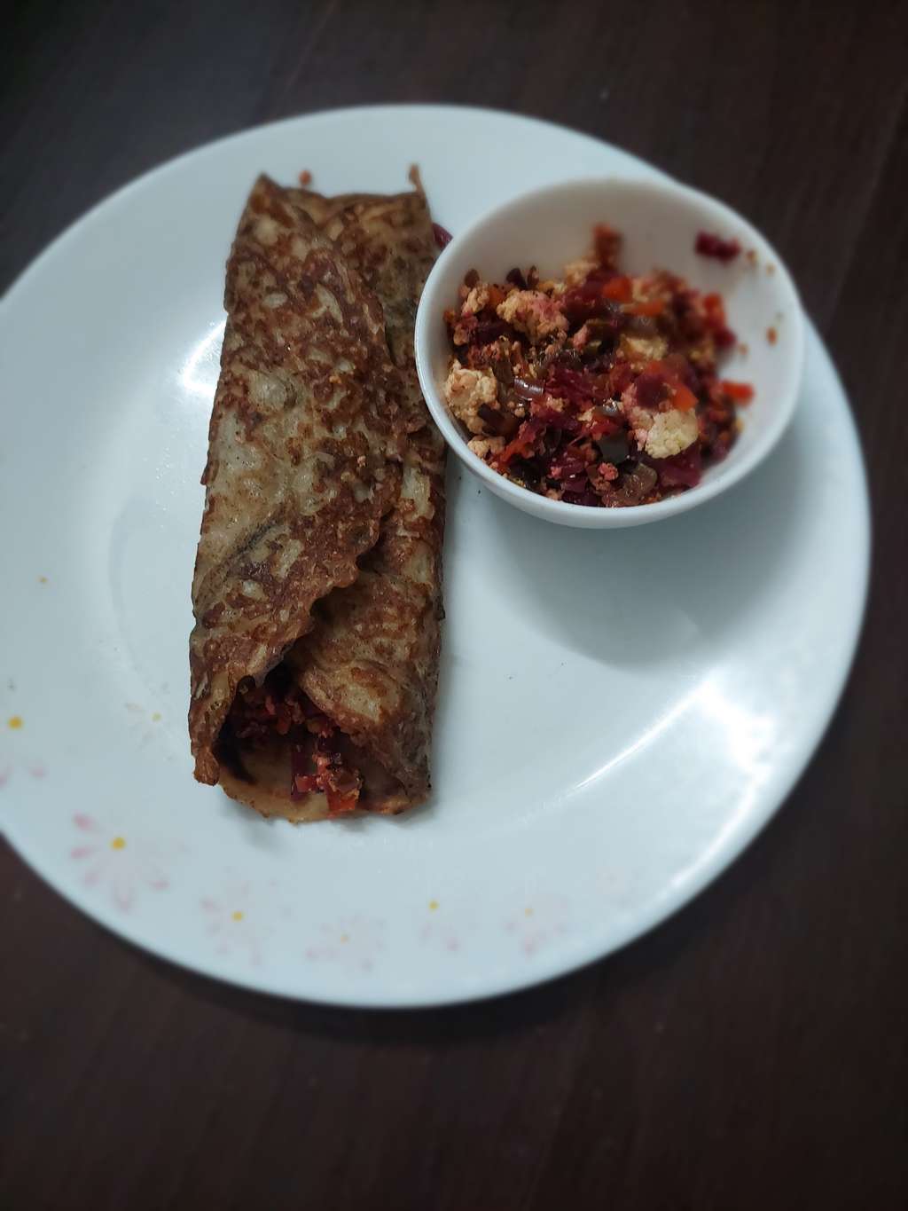 Whole wheat- Paneer veggies wrap