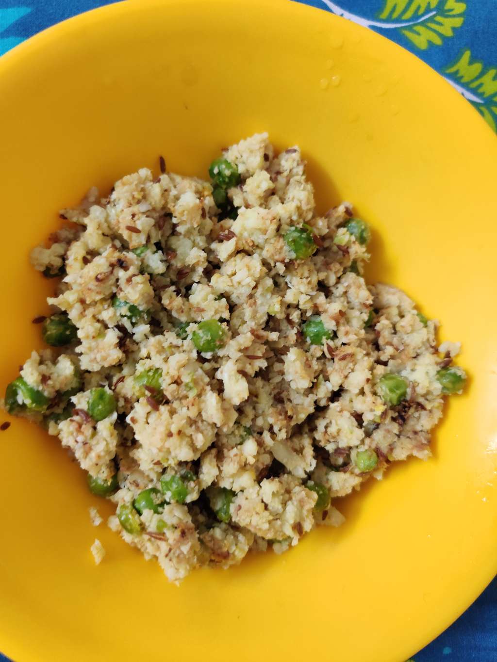 Cauliflower rice matar pulao