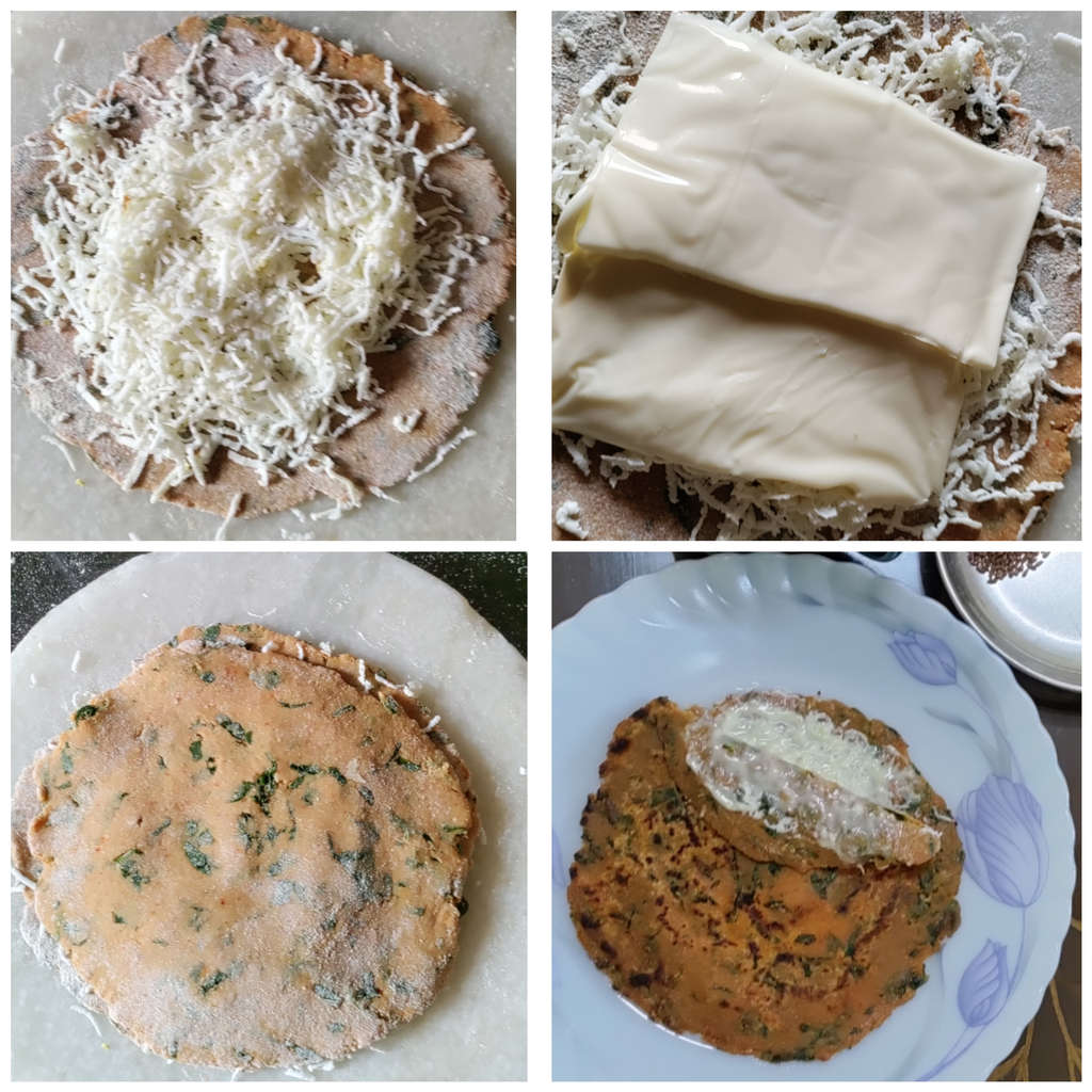 paneer cheese soya parantha