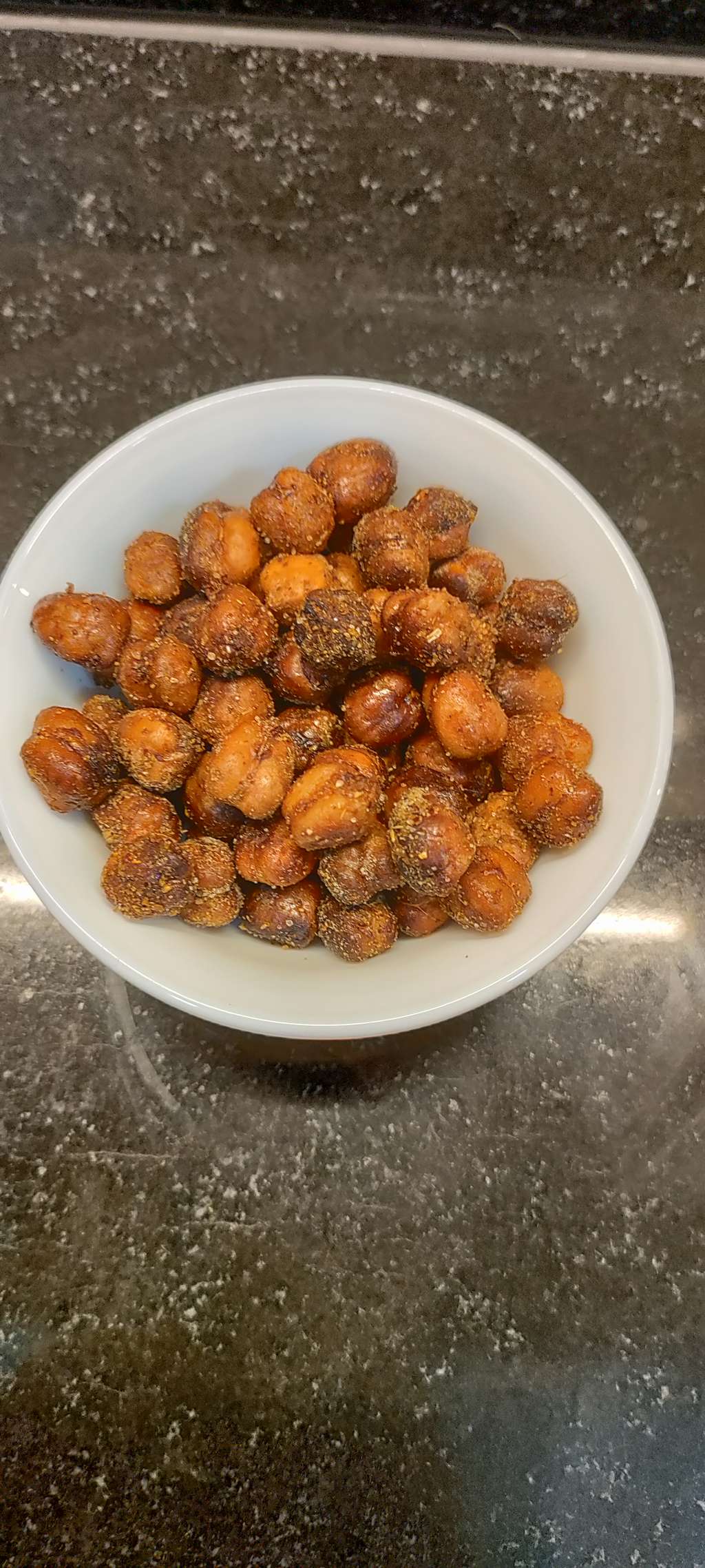 Air fried chick peas 
