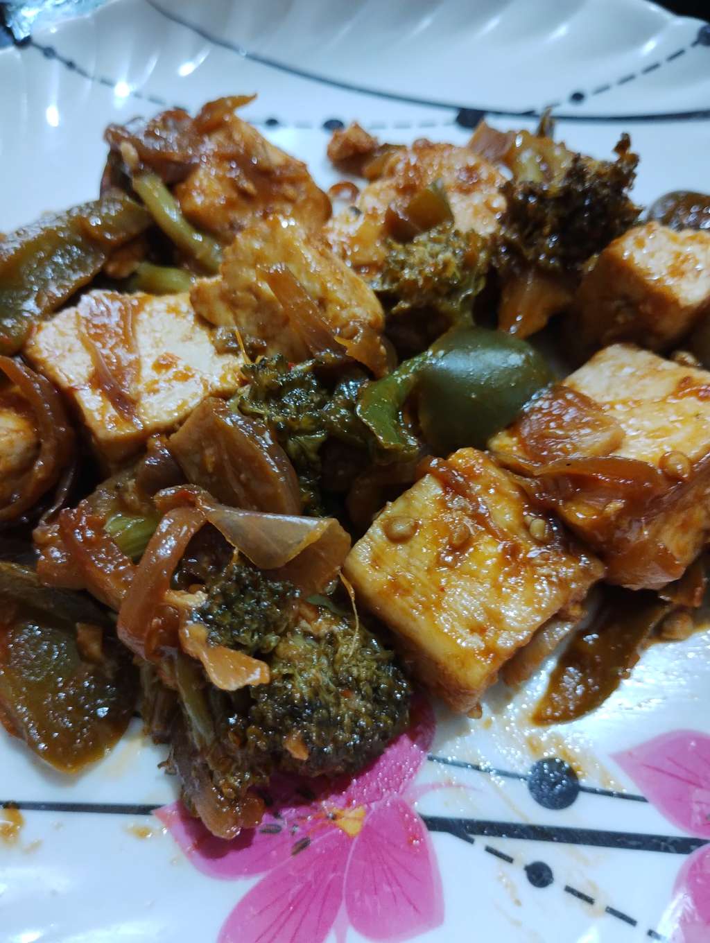 Paneer and Veggies Stir-fry.