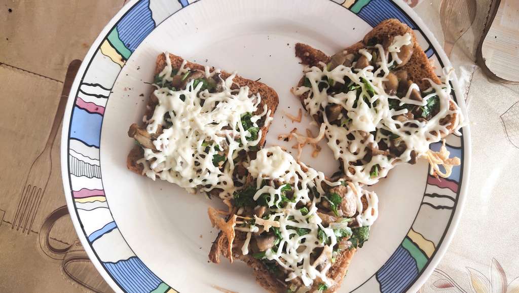 mushroom cheese toast 