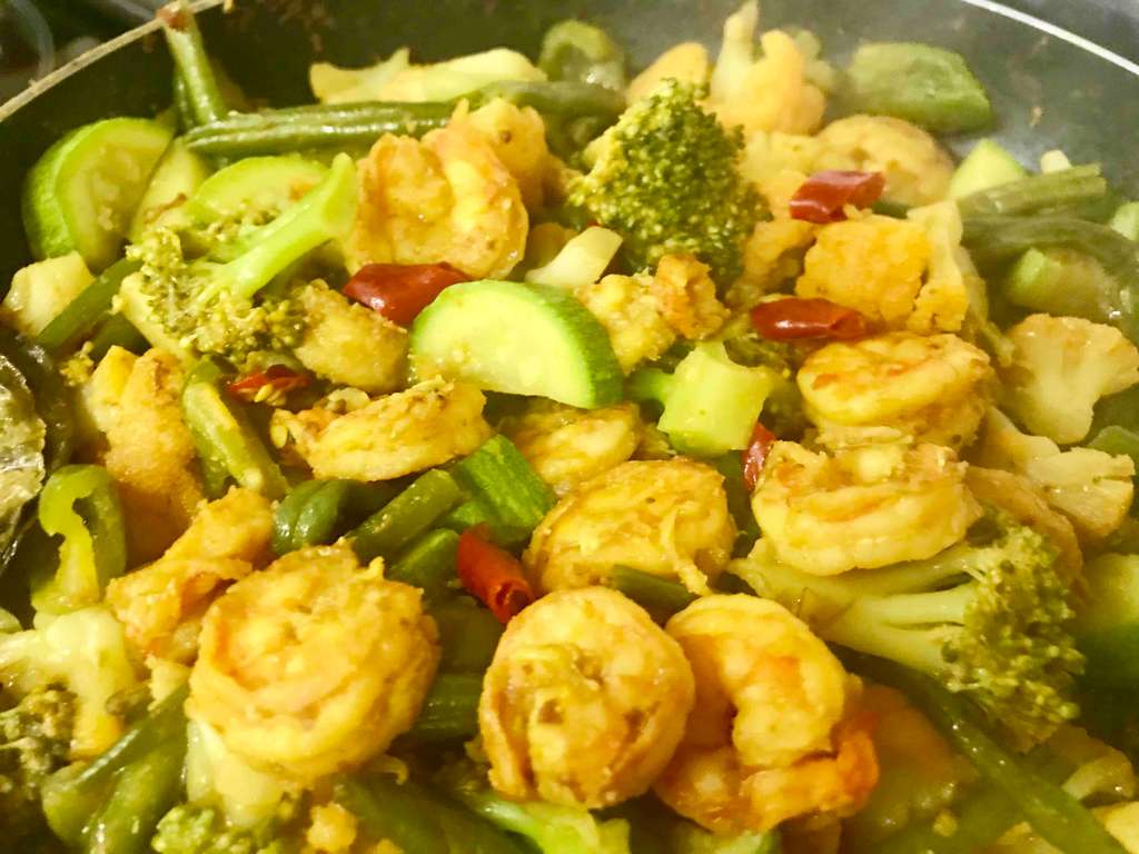 Thai shrimp 🍤 yellow curry 