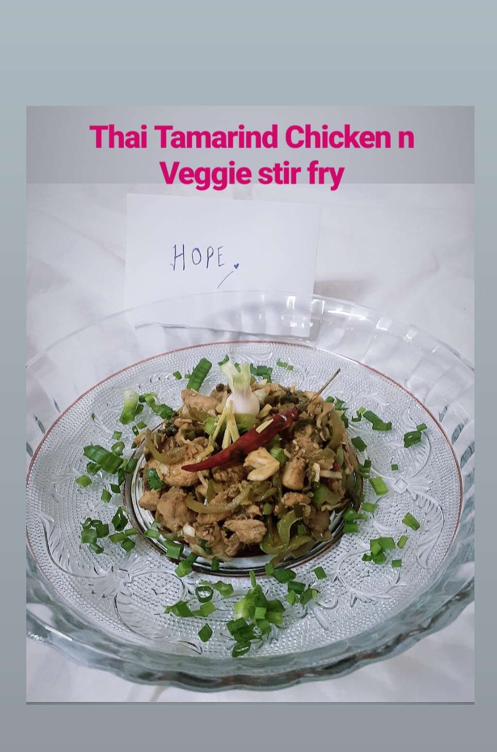 Thai Tangy Tamarind Stir Fry chicken and veggies