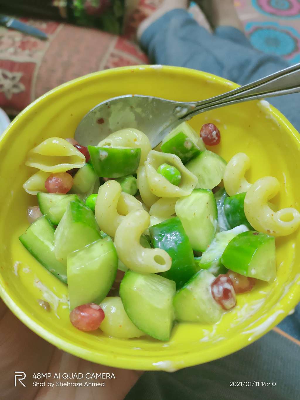 cucumber macroni salad