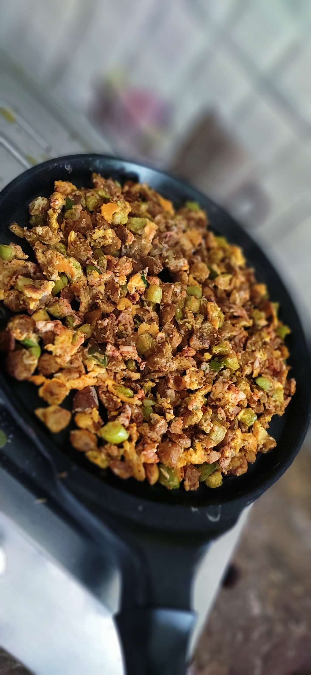 Anda bhurji with soya chunks