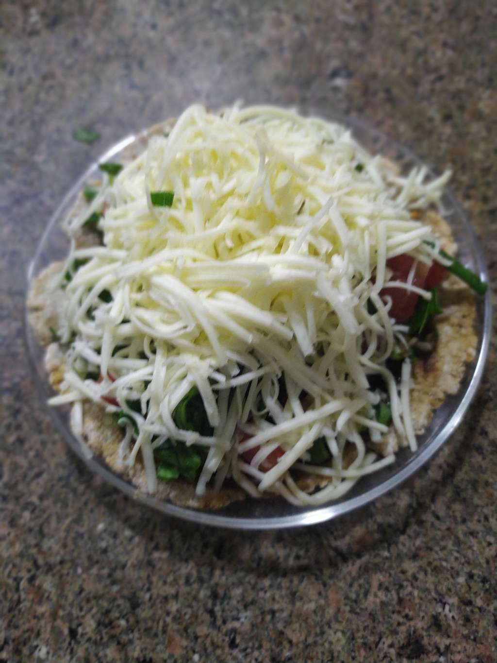 Soya granules and Chees Pizza