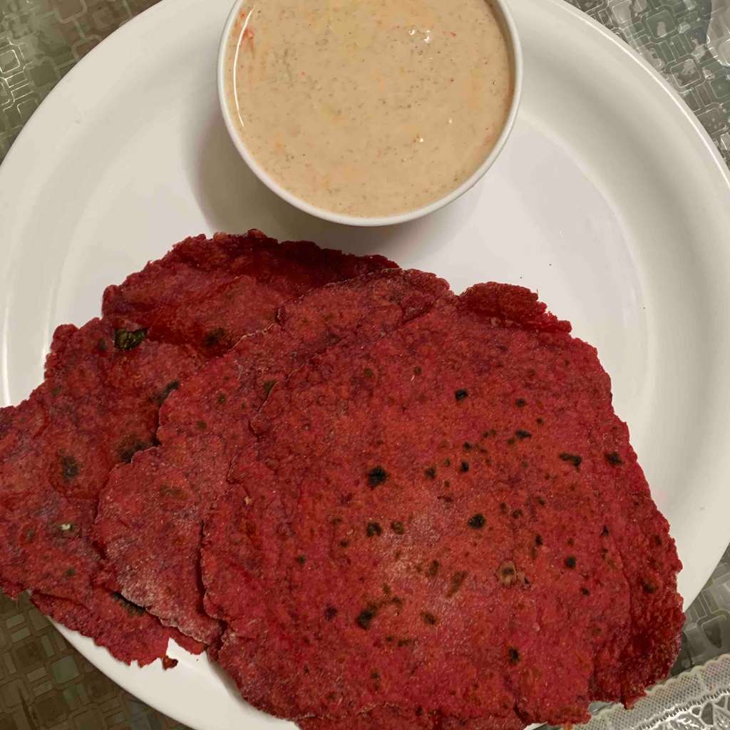 PANEER BEET ROOT PARATHA 