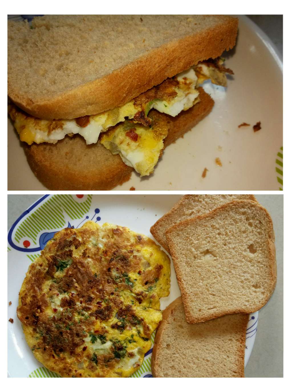 Egg Omelette bread 