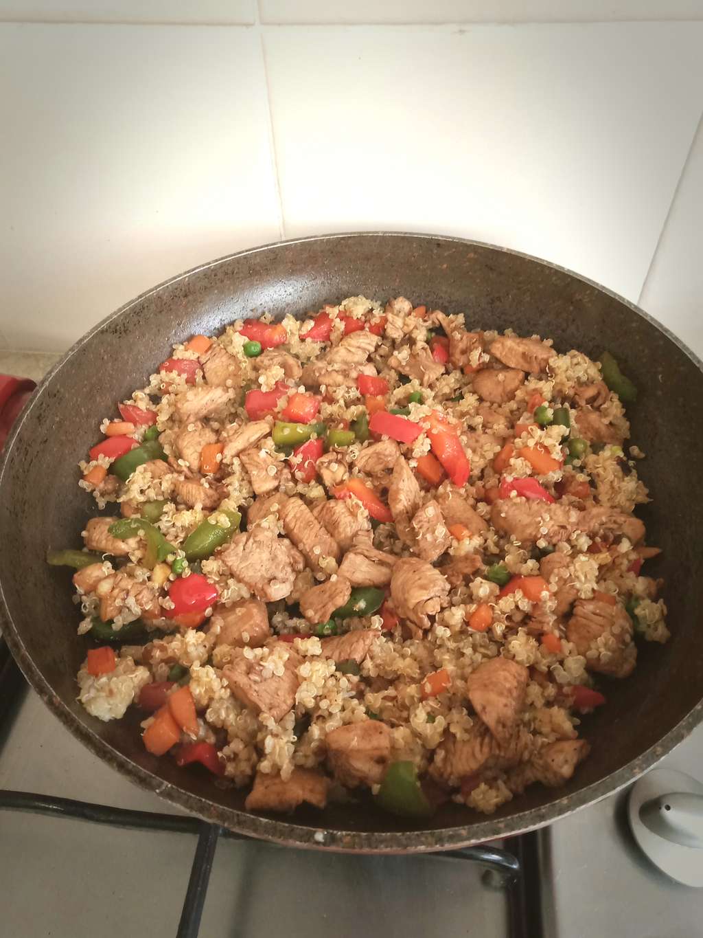 Chicken fried quinoa/rice