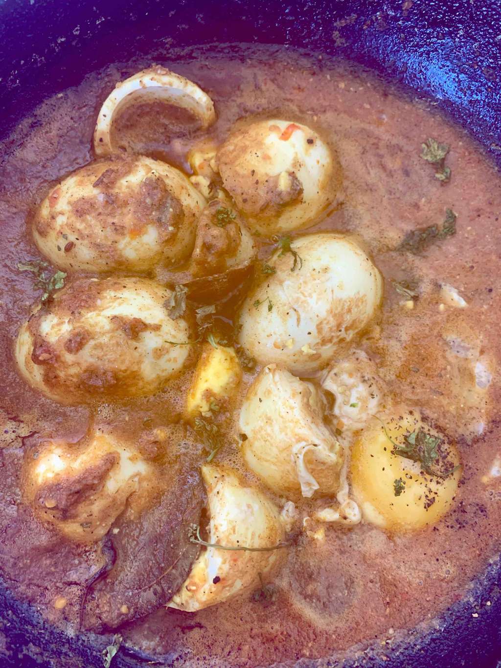 Egg curry+bhurji