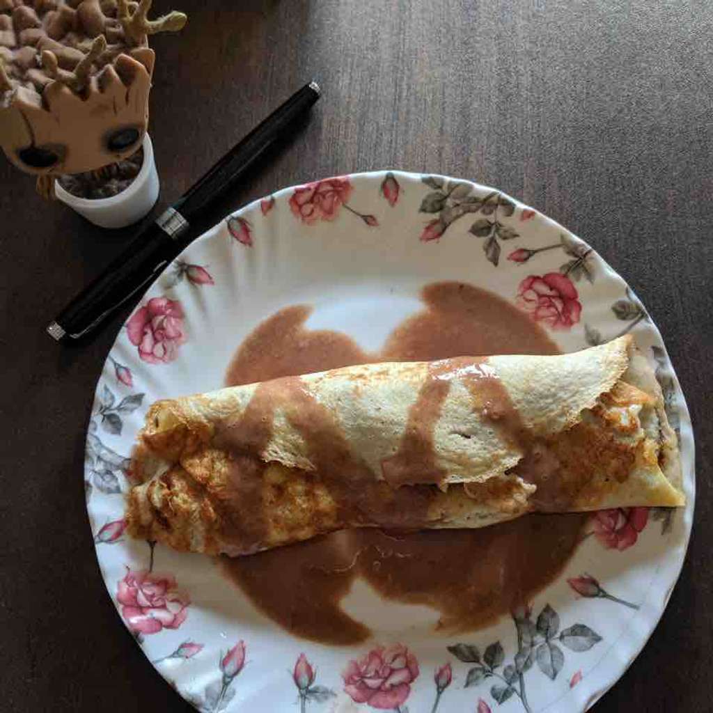 egg and banana crepes