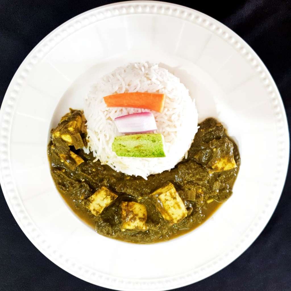 Palak Paneer & steamed rice