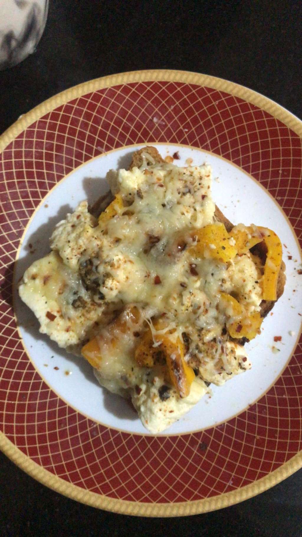 Open paneer sandwhich