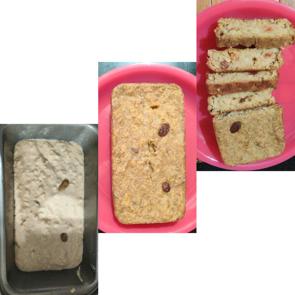 Banana & oats cake