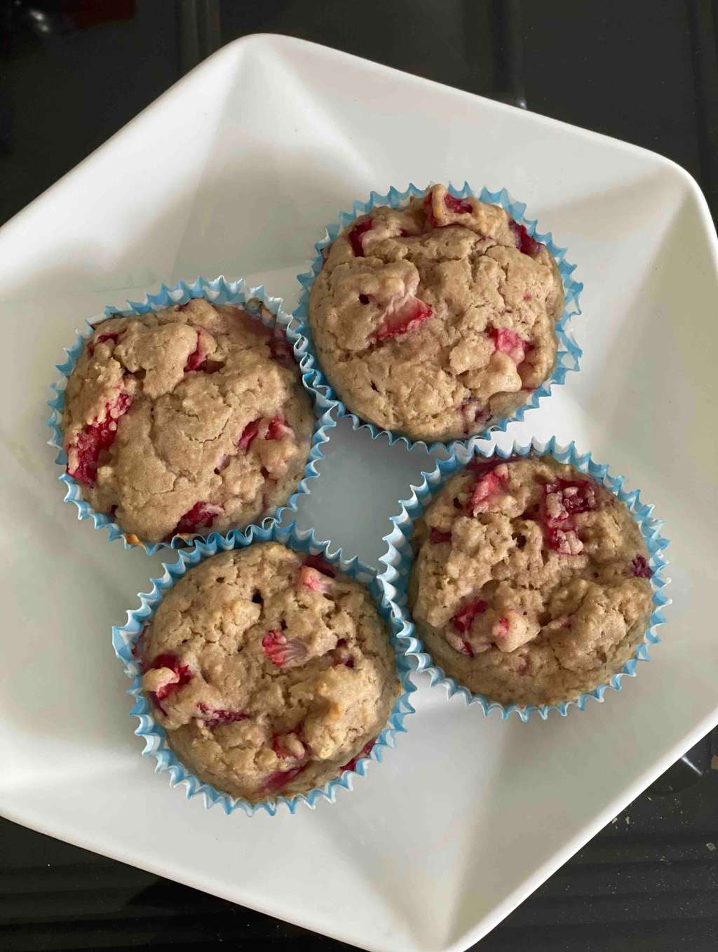 Mini strawberry muffins