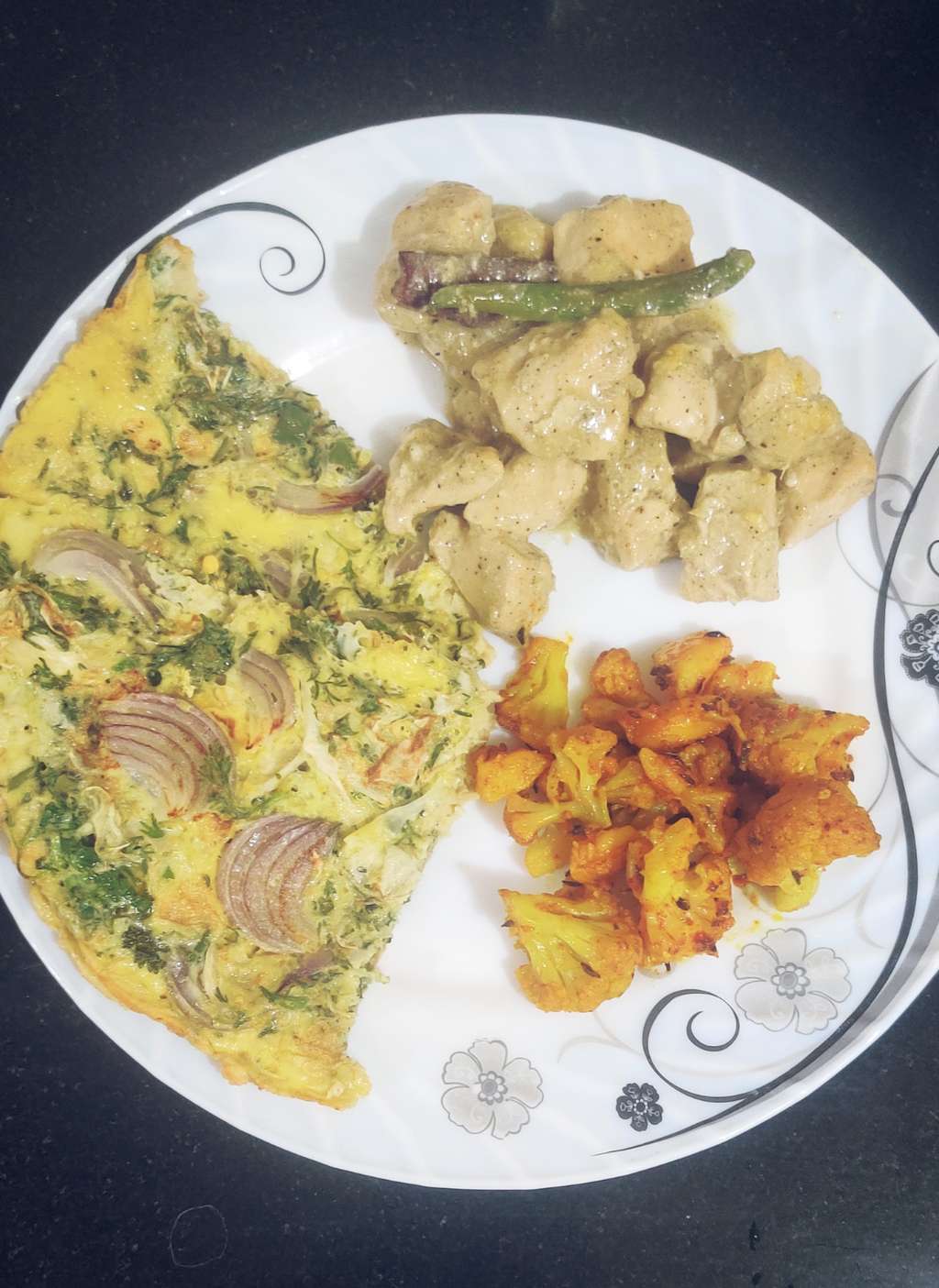 Cabbage and Onion Omelette