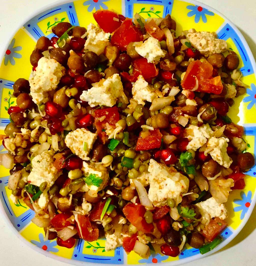 Sprouts Paneer Salad