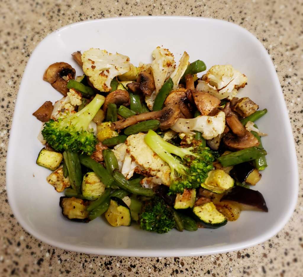 Air fried / baked veggies