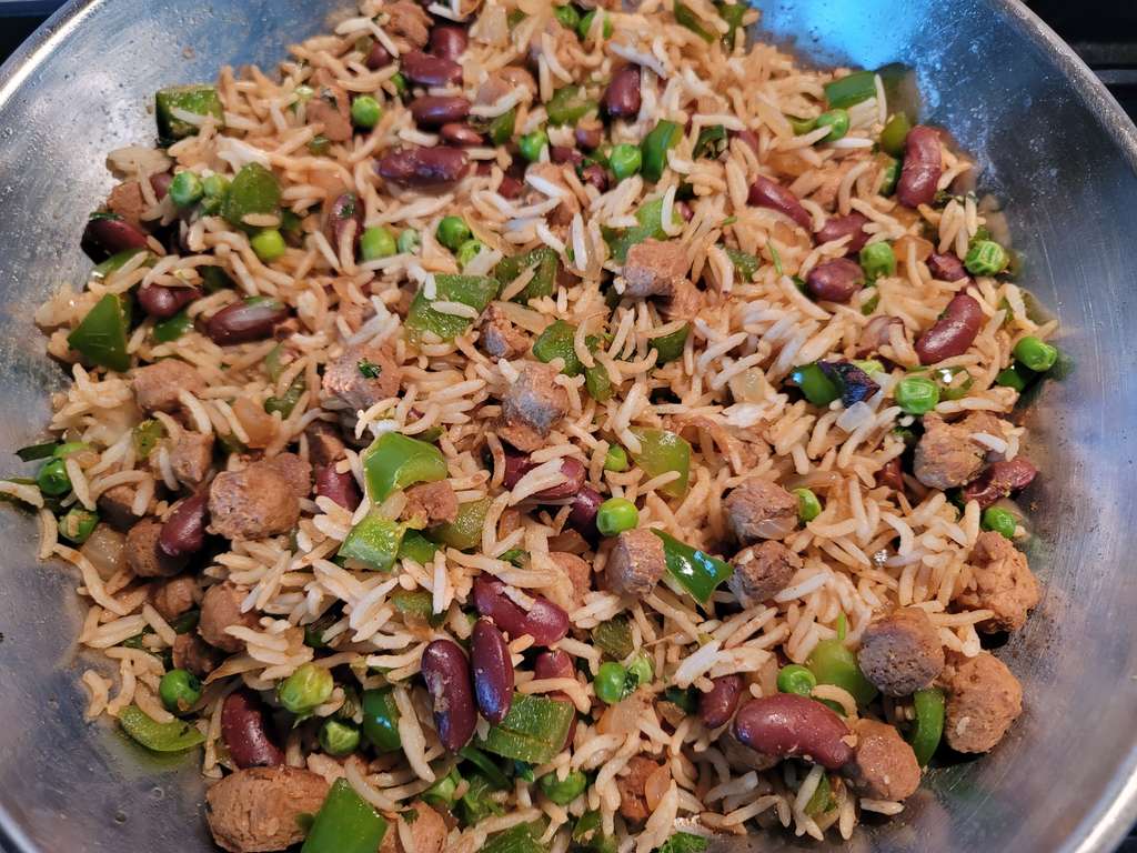 Soya and rajmah fried rice ( Indian version )