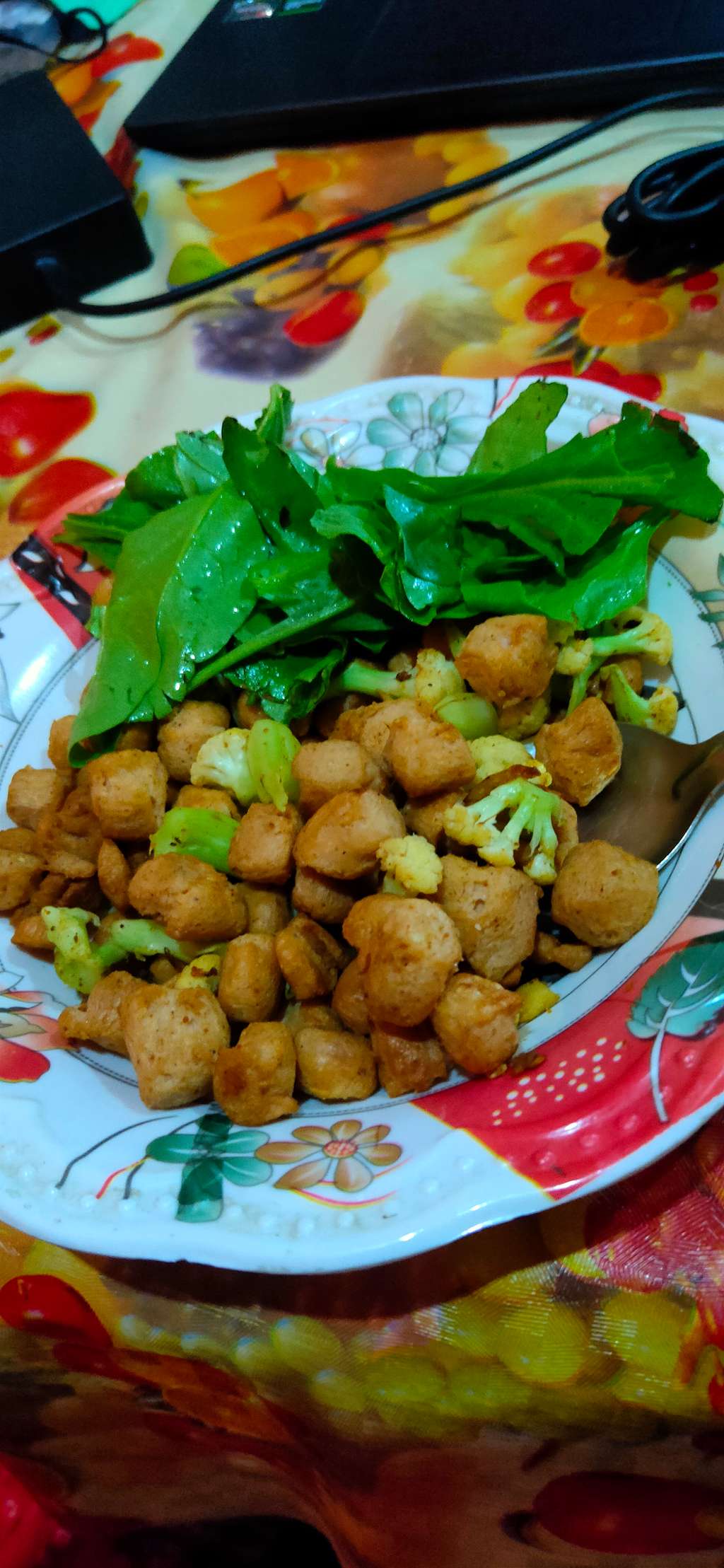 roasted soya chunks with garam masala