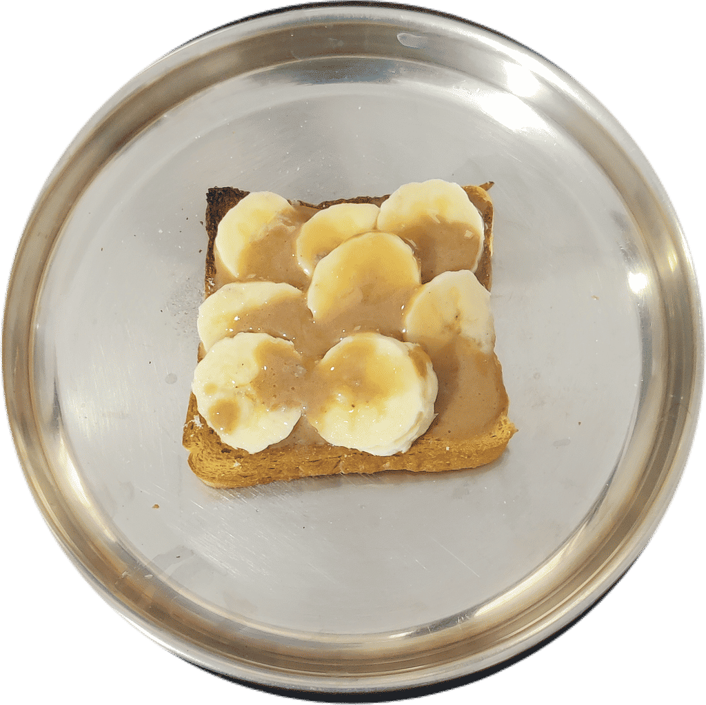 Whey Banana Open Toast
